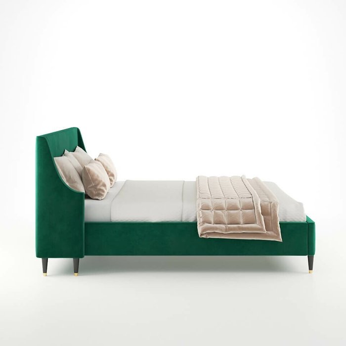 Кровать Kelly 140х200 темно-зеленого цвета  - лучшие Кровати для спальни в INMYROOM