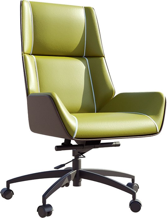 Кресло руководителя Авиатор светло-зеленого цвета