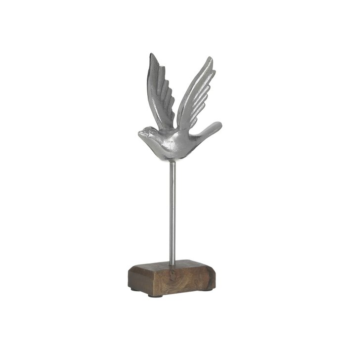 Декор настольный Птичка коричнево-серебряного цвета