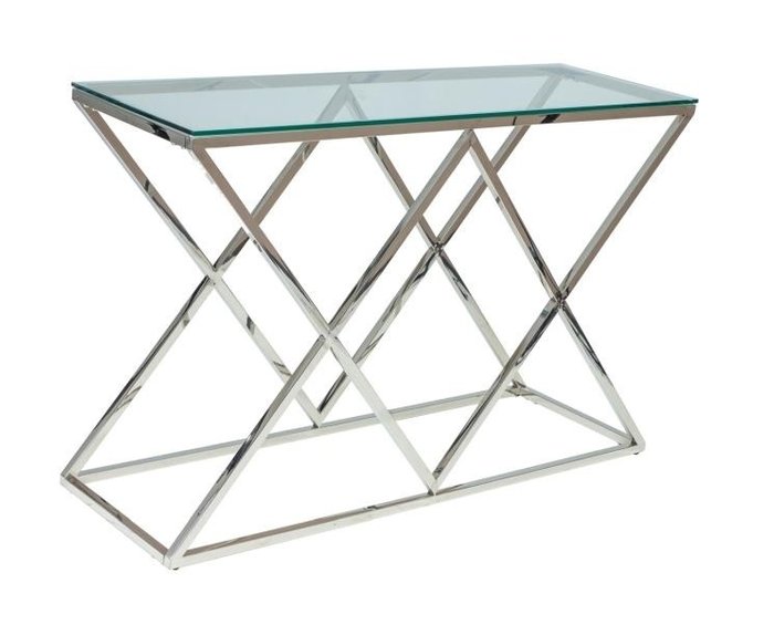 Консольный столик Zegna серебристого цвета