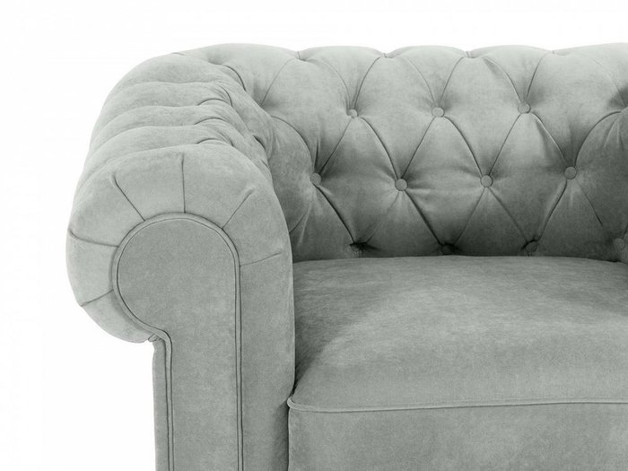 Кресло Chesterfield серого цвета  - лучшие Интерьерные кресла в INMYROOM