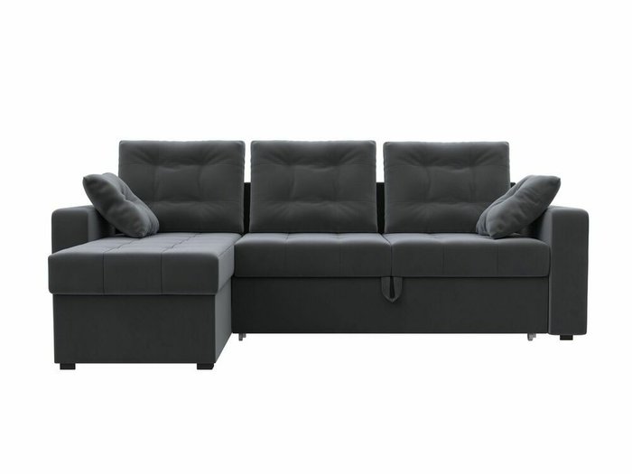 Угловой диван-кровать Камелот серого цвета левый угол - купить Угловые диваны по цене 48999.0