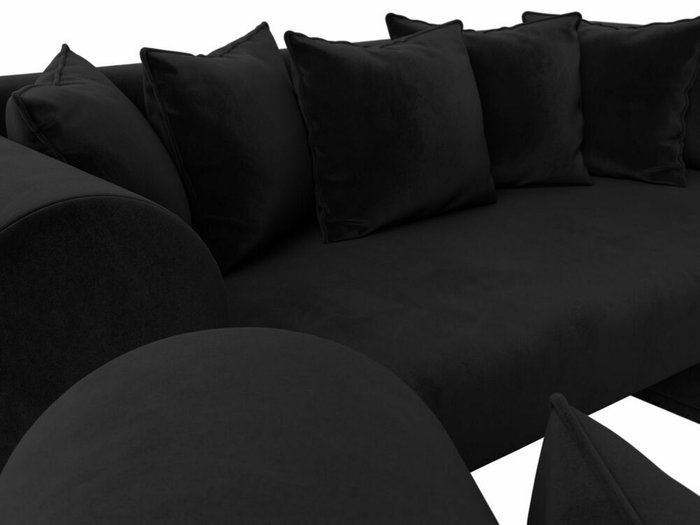 Набор мягкой мебели Кипр 3 черного цвета - лучшие Комплекты мягкой мебели в INMYROOM