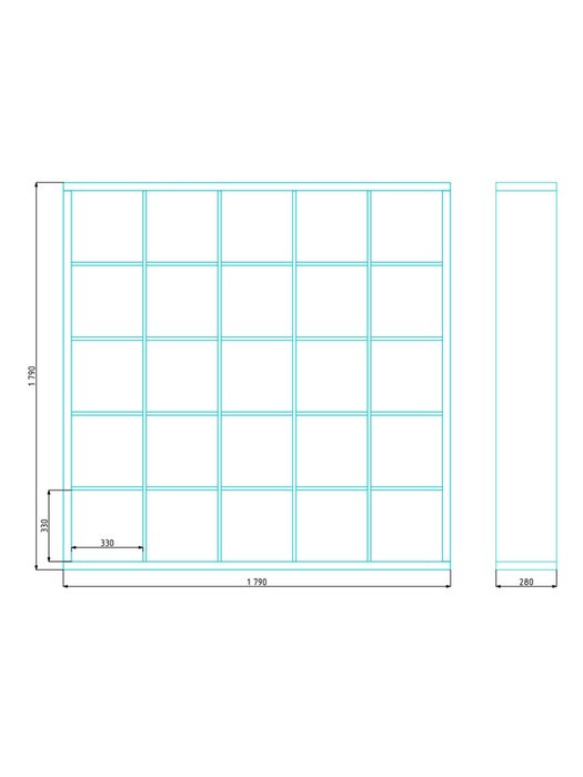 Стеллаж Piano 5x5 бежевого цвета - купить Стеллажи по цене 22790 Стеллаж Piano 5x5 бежевого цвета - купить Стеллажи по цене 22790