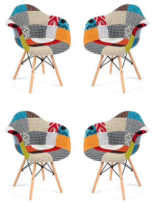 Набор из четырех стульев Cindy Soft мультицвет