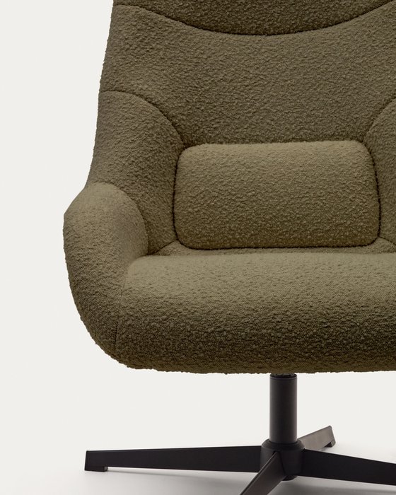Вращающееся кресло Celida темно-зеленого цвета - лучшие Интерьерные кресла в INMYROOM