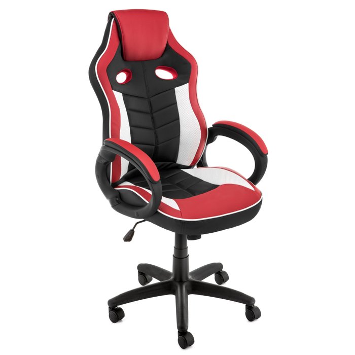 Компьютерное кресло Anis черно-красно-белого цвета
