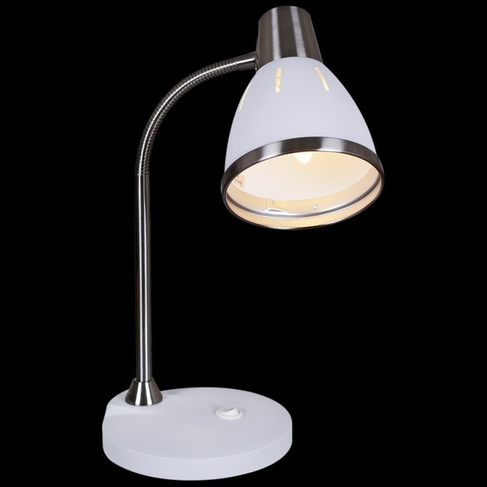 Настольная лампа 02155-0.7-01 WT (металл, цвет белый) - купить Рабочие лампы по цене 3630.0