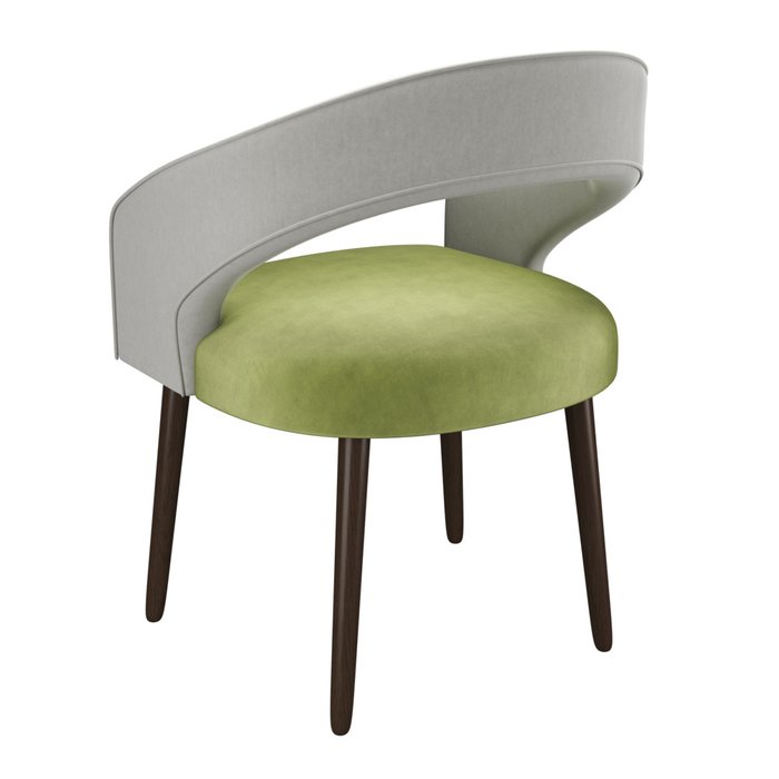 Стул-кресло мягкий Veronica зеленого цвета - купить Обеденные стулья по цене 21322.0