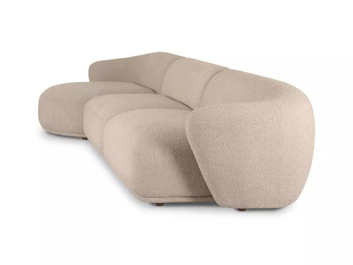 Модульный диван Fabro бежевого цвета левый - купить Прямые диваны по цене 311400.0