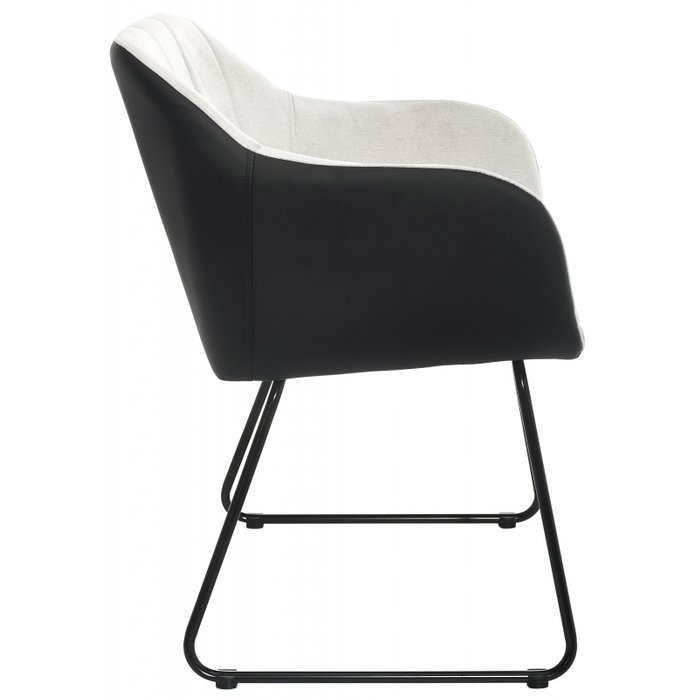 Стул Stef на металлическом каркасе с обивкой светло-серого цвета - лучшие Обеденные стулья в INMYROOM