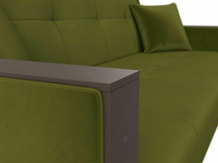 Прямой диван-книжка Валенсия зеленого цвета - лучшие Прямые диваны в INMYROOM