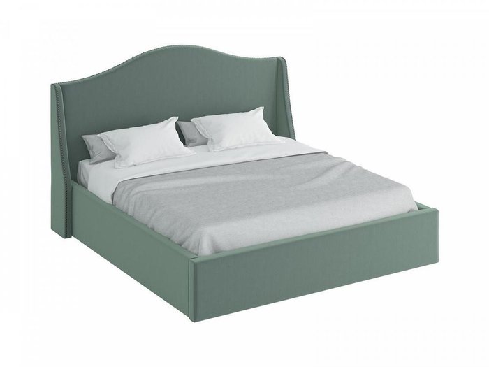 Кровать Soul серо-бирюзового цвета с подъемным механизмом 200x200