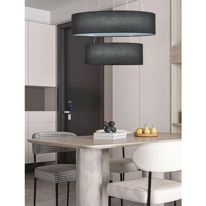 Подвесной светильник Kava 8371/40L (ткань, цвет черный) - лучшие Подвесные светильники в INMYROOM