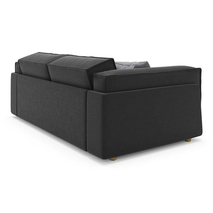 Диван-кровать Vento light двухместный черного цвета - лучшие Прямые диваны в INMYROOM