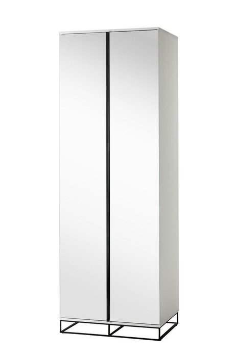 Шкаф двухстворчатый с зеркалом City белого цвета - лучшие Шкафы распашные в INMYROOM