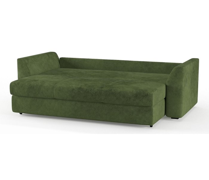 Диван-кровать Ла-Рошель в обивке из велюра зеленого цвета - лучшие Прямые диваны в INMYROOM