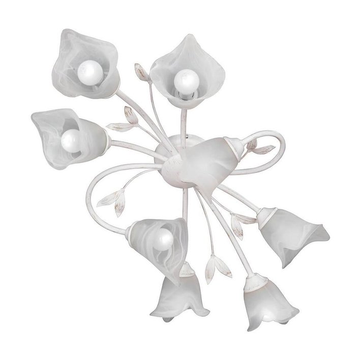 Потолочная люстра с белыми плафонами - купить Потолочные люстры по цене 4800.0