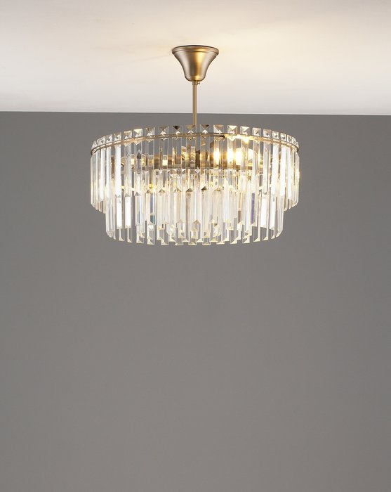 Люстра подвесная Crystal V10737-6P цвета хром - лучшие Подвесные люстры в INMYROOM Люстра подвесная Crystal V10737-6P цвета хром - лучшие Подвесные люстры в INMYROOM