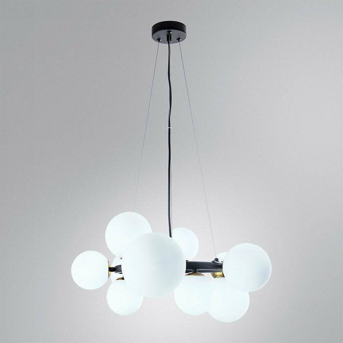 Подвесная люстра Arte Lamp GEMINI A2243SP-10BK - купить Подвесные люстры по цене 25390.0 Подвесная люстра Arte Lamp GEMINI A2243SP-10BK - купить Подвесные люстры по цене 25390.0