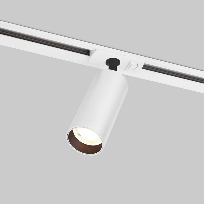 Трековый светодиодный светильник для однофазного шинопровода Diffe белого цвета