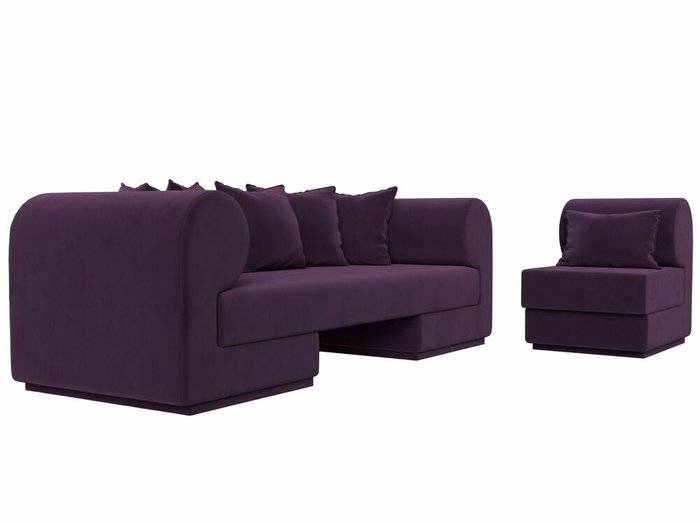 Набор мягкой мебели Кипр 2 фиолетового цвета - лучшие Комплекты мягкой мебели в INMYROOM