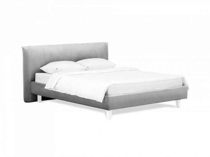 Кровать Queen Anastasia L 160х200 серого цвета - купить Кровати для спальни по цене 46580.0
