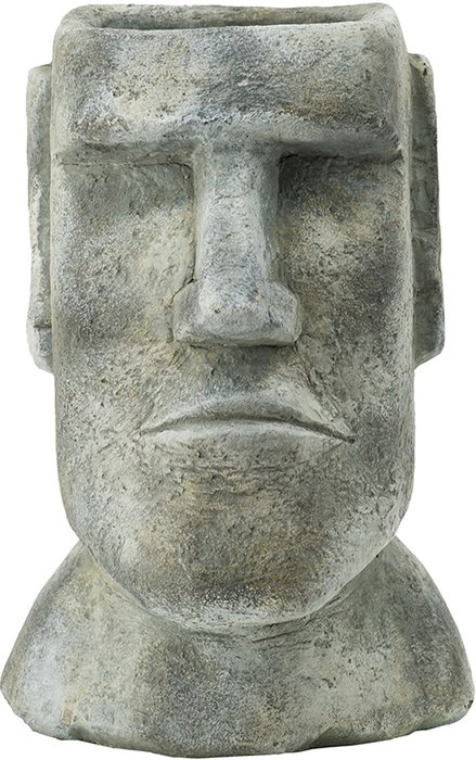 Кашпо в виде статуи с острова Пасхи серого цвета - купить Кашпо и горшки по цене 5670.0