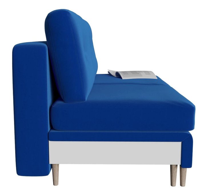 Модуль диван-кровать двухместный Белфаст синего цвета - лучшие Прямые диваны в INMYROOM