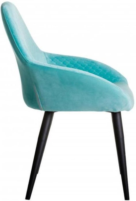 Стул Kent мятного цвета с черными ножками - лучшие Обеденные стулья в INMYROOM