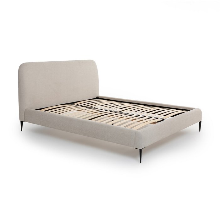 Кровать Oscar 180x200 бежевого цвета без подъемного механизма - лучшие Кровати для спальни в INMYROOM