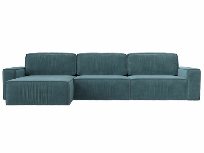 Угловой диван-кровать Прага Классик лонг темно-бирюзового цвета левый угол - купить Угловые диваны по цене 102999.0