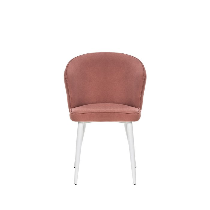 Стул Эшби кораллового цвета с белыми ножками - купить Обеденные стулья по цене 9600.0