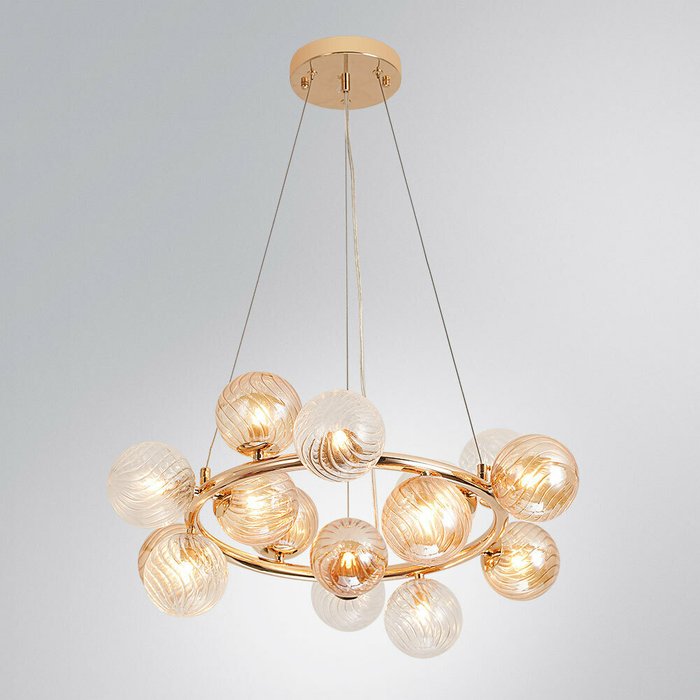 Подвесная люстра Arte Lamp ETEREO A5261LM-15GO - купить Подвесные люстры по цене 21290.0 Подвесная люстра Arte Lamp ETEREO A5261LM-15GO - купить Подвесные люстры по цене 21290.0