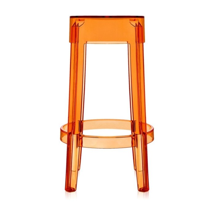 Стул барный Charles Ghost оранжевого цвета - купить Барные стулья по цене 25920.0
