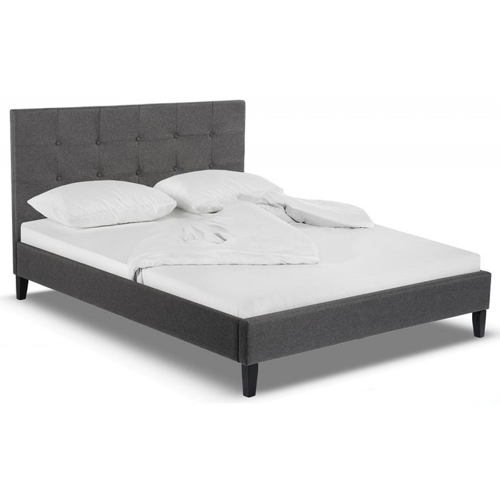 Кровать двуспальная Violet 160х200 темно-серого цвета Кровать двуспальная Violet 160х200 темно-серого цвета