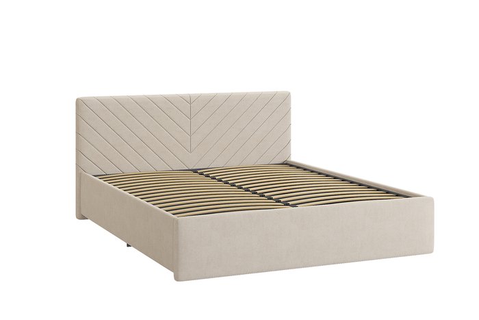 Кровать Сандра 2 160х200 кремового цвета без подъемного механизма - купить Кровати для спальни по цене 25880.0