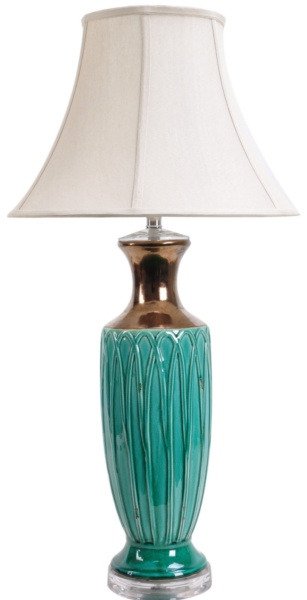 Лампа настольная "Emerald" с белым абажуром
