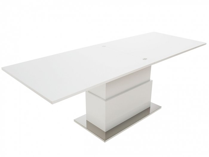 Обеденный раскладной стол-трансформер Slide GL цвета белый глянец - лучшие Обеденные столы в INMYROOM
