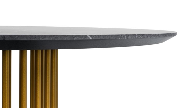 Стол обеденный Patrik New 110 серо-золотого цвета - лучшие Обеденные столы в INMYROOM