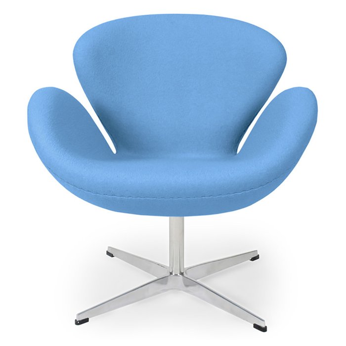 Кресло Swan голубого цвета