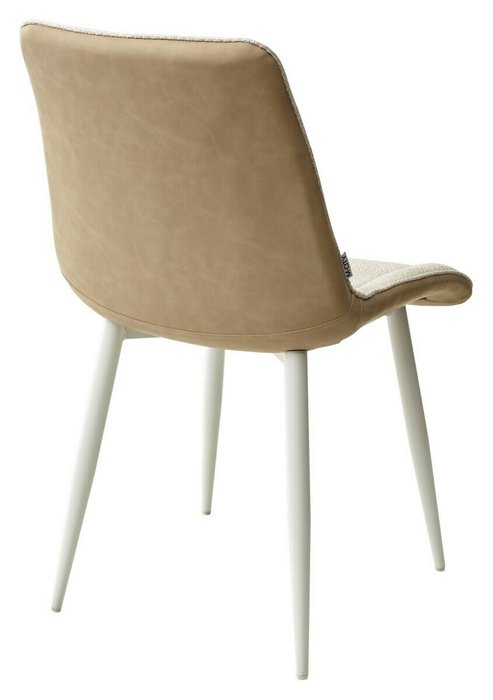Стул Chic светло-бежевого цвета на белых ножках - купить Обеденные стулья по цене 5040.0