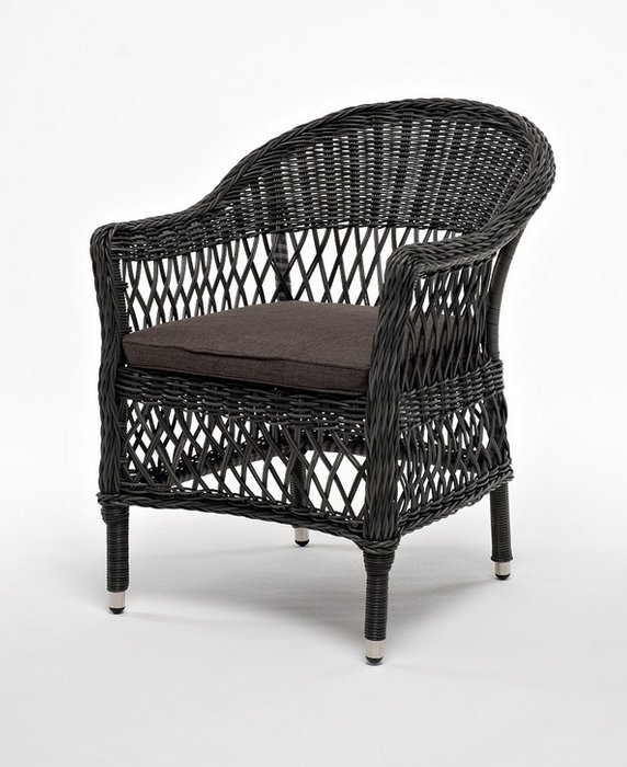 Садовый стул Сицилия темно-серого цвета - лучшие Садовые стулья в INMYROOM