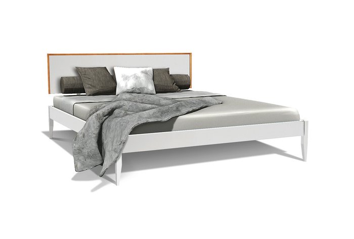 Кровать Кёльн 180х200 бело-коричневого цвета