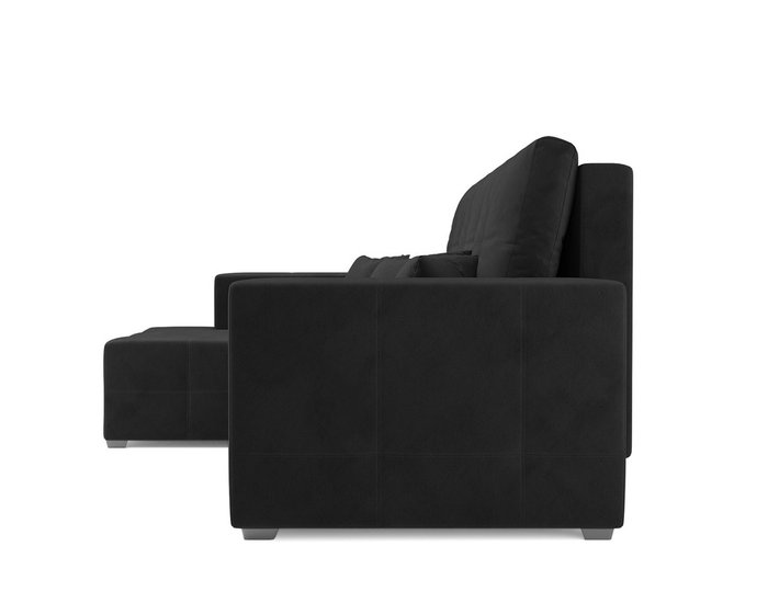Угловой диван-кровать Монреаль черного цвета левый угол - лучшие Угловые диваны в INMYROOM