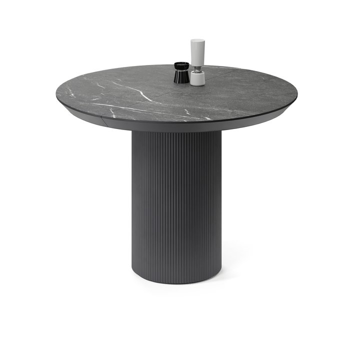 Обеденный стол раздвижной Вега ХL черного цвета - лучшие Обеденные столы в INMYROOM