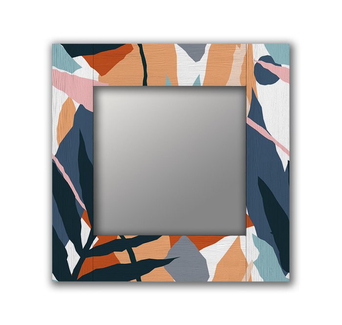 Настенное зеркало Тропический сад 50х65 голубого цвета - купить Настенные зеркала по цене 13190.0