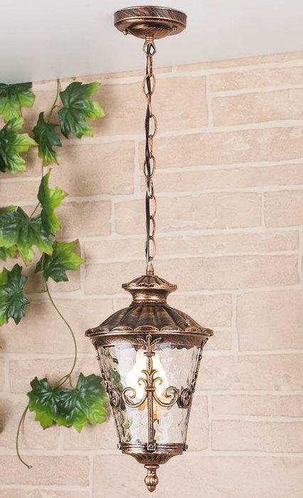 Уличный подвесной светильник Diadema H цвета черное золото  - купить Подвесные уличные светильники по цене 4610.0