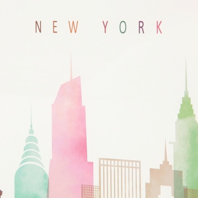 Дизайнерский постер New York, USA в раме  - купить Картины по цене 4944.0