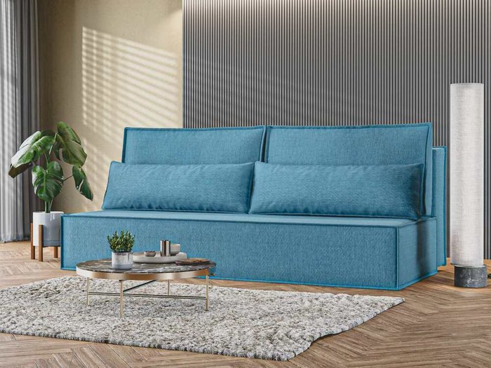 Диван-кровать Фабио Лайт голубого цвета - купить Прямые диваны по цене 24999.0